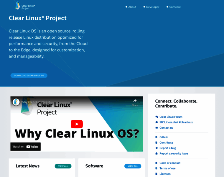 Clearlinux.org thumbnail