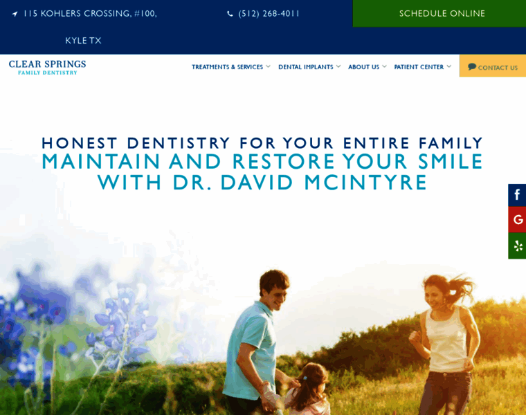 Clearspringsdentistry.com thumbnail