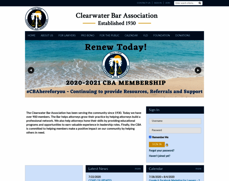 Clearwaterbar.org thumbnail
