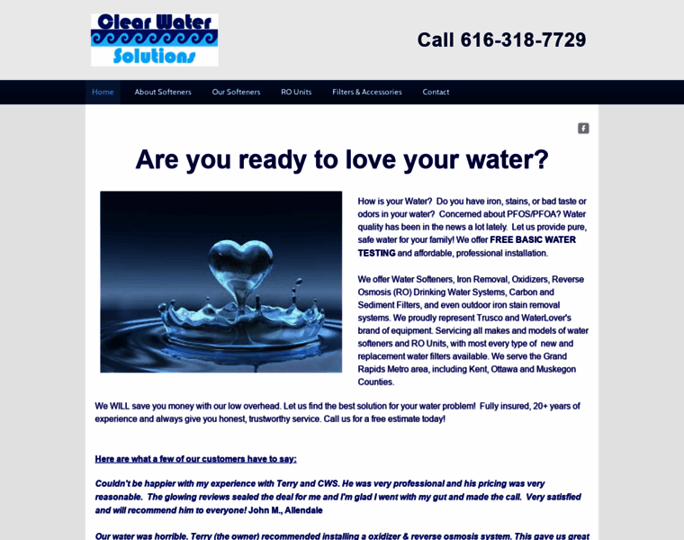 Clearwatersolutionsinc.com thumbnail
