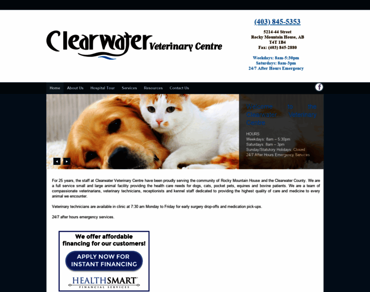 Clearwatervets.com thumbnail