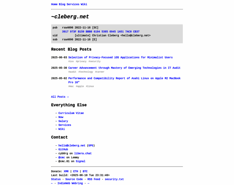 Cleberg.net thumbnail Cleberg.net thumbnail