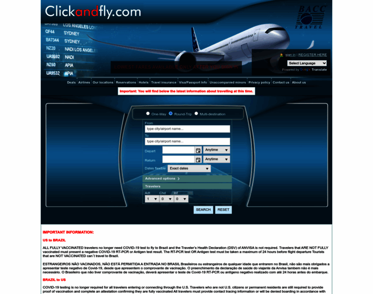 Clickandfly.com thumbnail