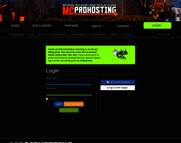 Clients.mcprohosting.com thumbnail