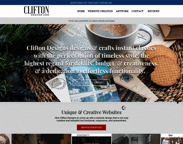 Cliftondesigns.com thumbnail