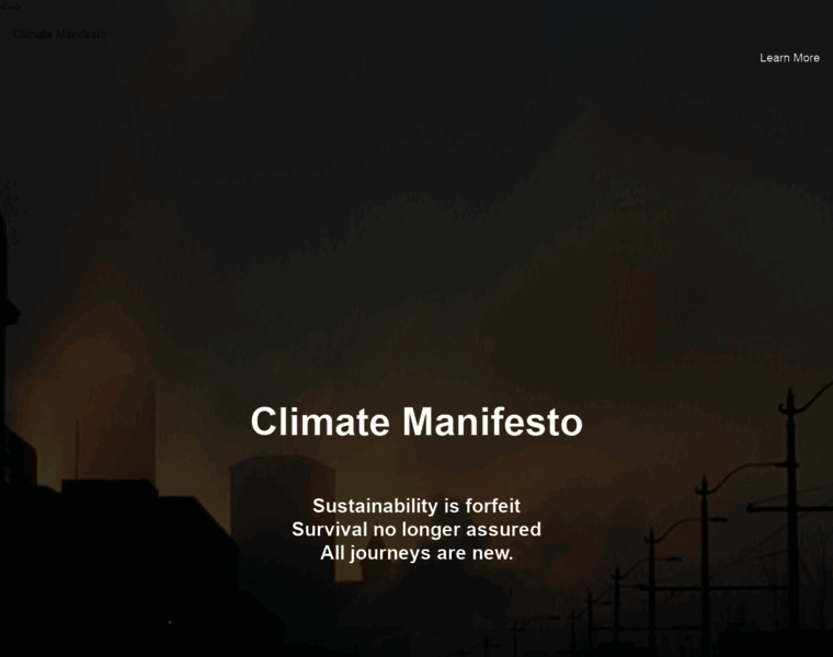 Climatemanifesto.org thumbnail