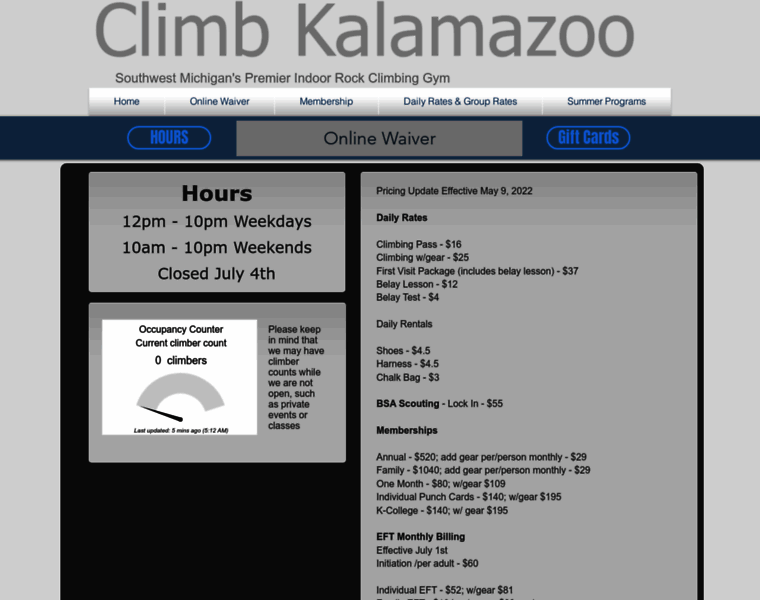 Climbkalamazoo.org thumbnail