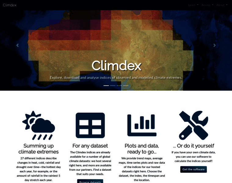 Climdex.org thumbnail