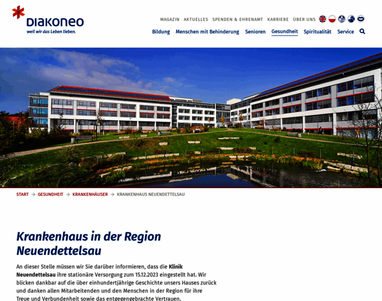 Clinic-neuendettelsau.de thumbnail