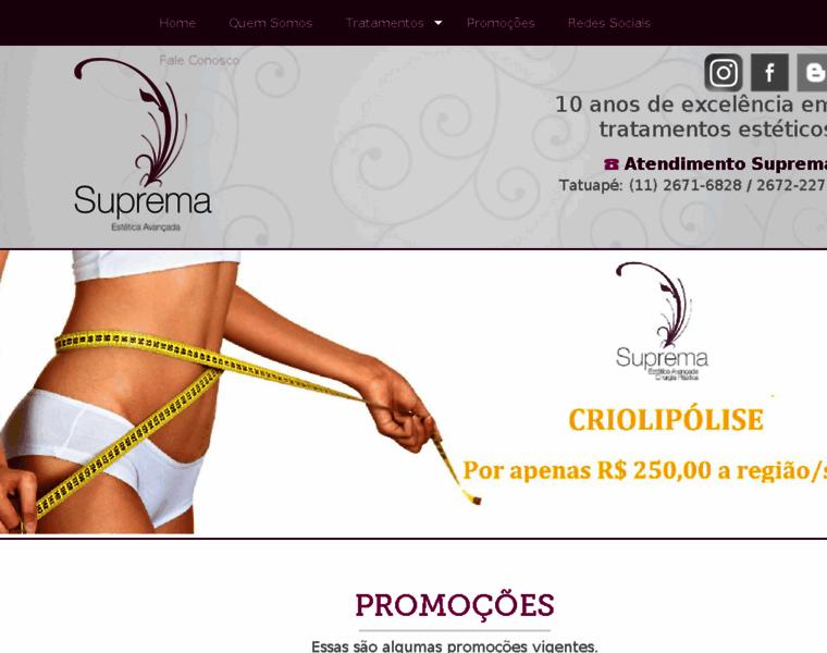 Clinicasuprema.com.br thumbnail