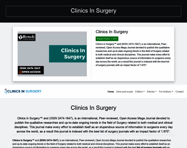 Clinicsinsurgery.com thumbnail