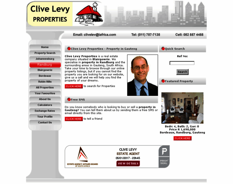 Clivelevyproperties.co.za thumbnail