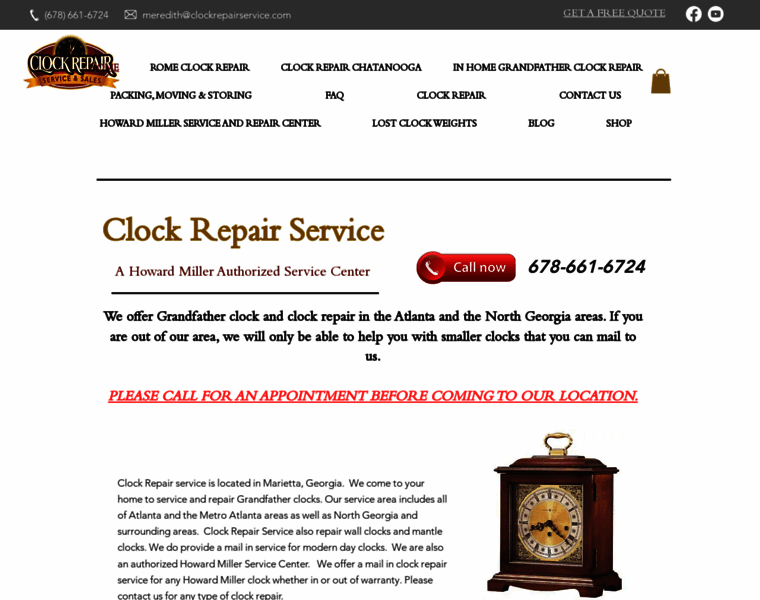 Clockrepairservice.com thumbnail