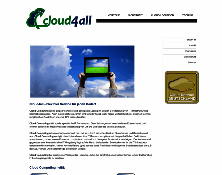 Cloud4all.de thumbnail