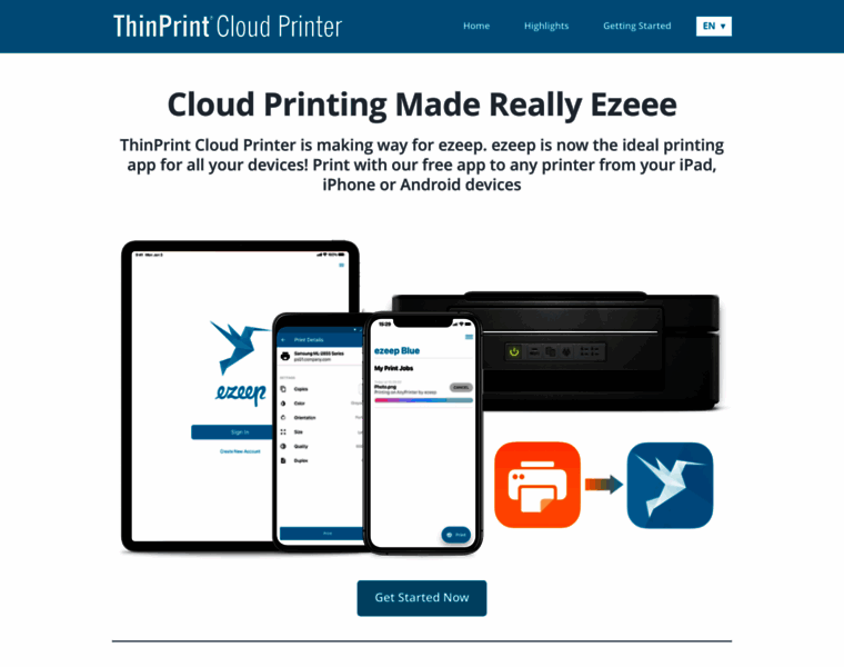 Cloudprinter.thinprint.com thumbnail