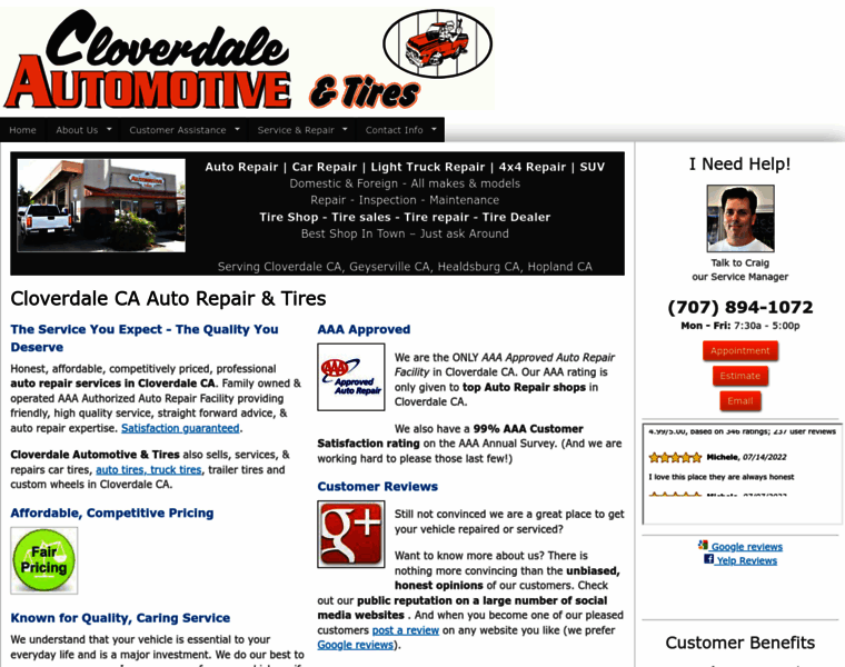 Cloverdaleautomotive.com thumbnail