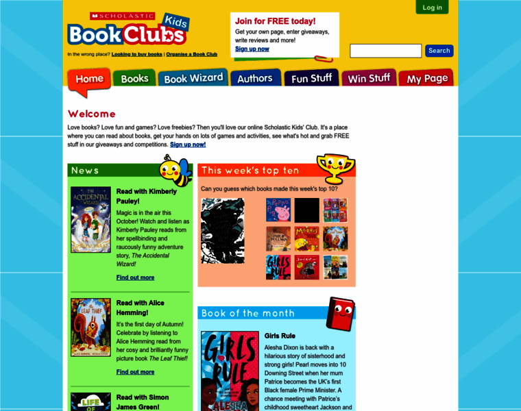 Clubs-kids.scholastic.co.uk thumbnail