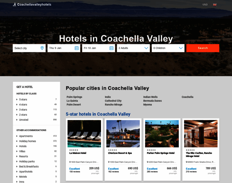 Coachellavalleyhotels.com thumbnail