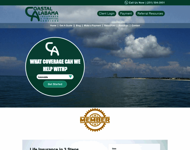 Coastalalabamainsurance.com thumbnail