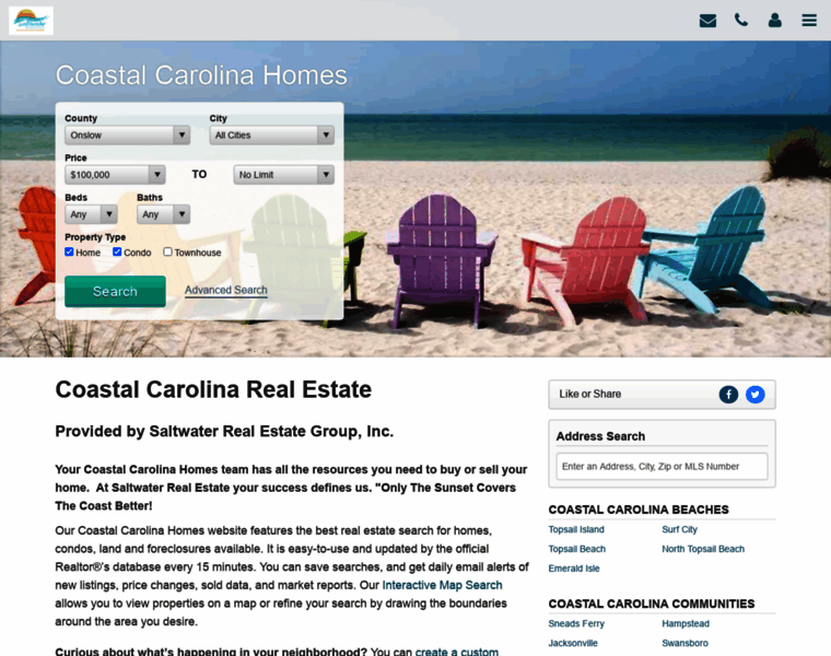 Coastalcarolinahomes.com thumbnail
