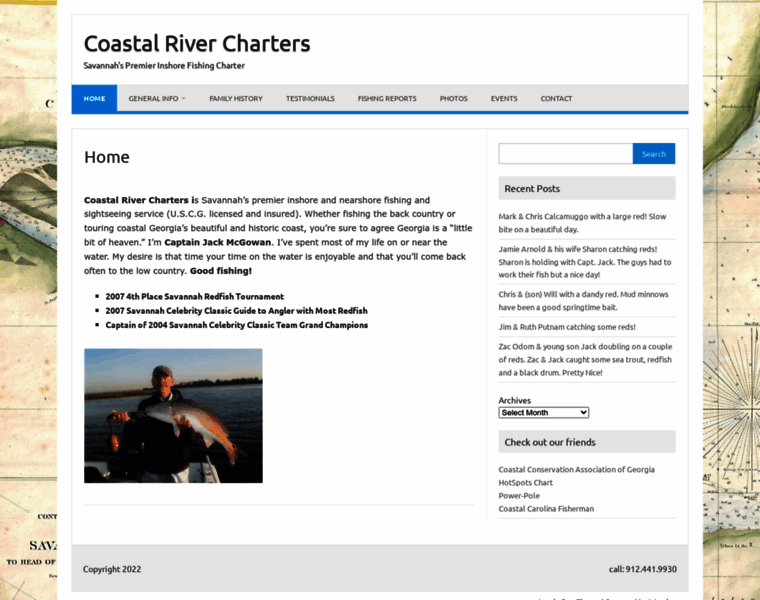 Coastalrivercharters.com thumbnail