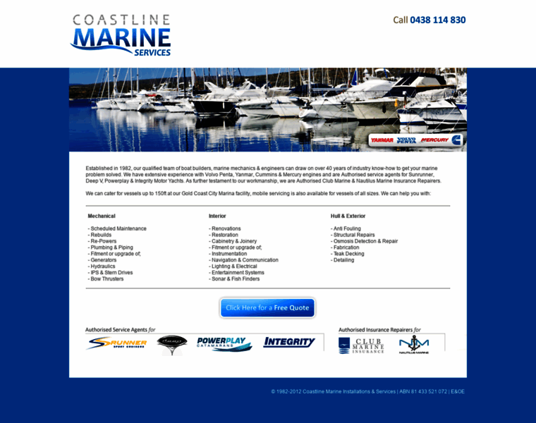 Coastlinemarineservices.com.au thumbnail