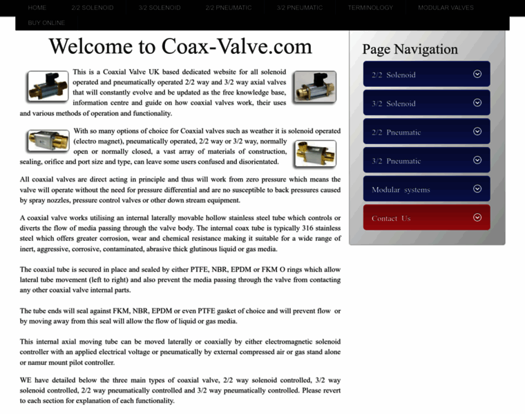 Coax-valve.com thumbnail