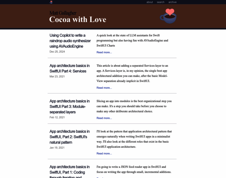Cocoawithlove.com thumbnail Cocoawithlove.com thumbnail