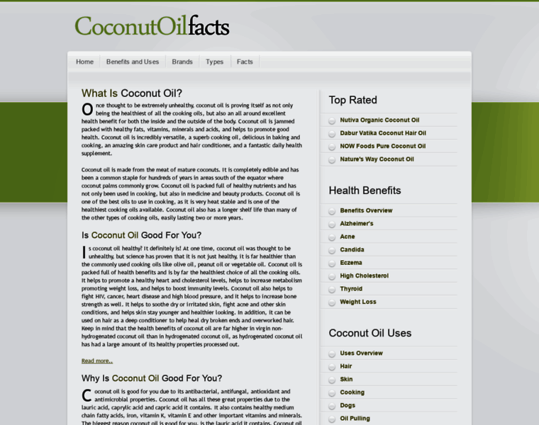 Coconutoilfacts.org thumbnail