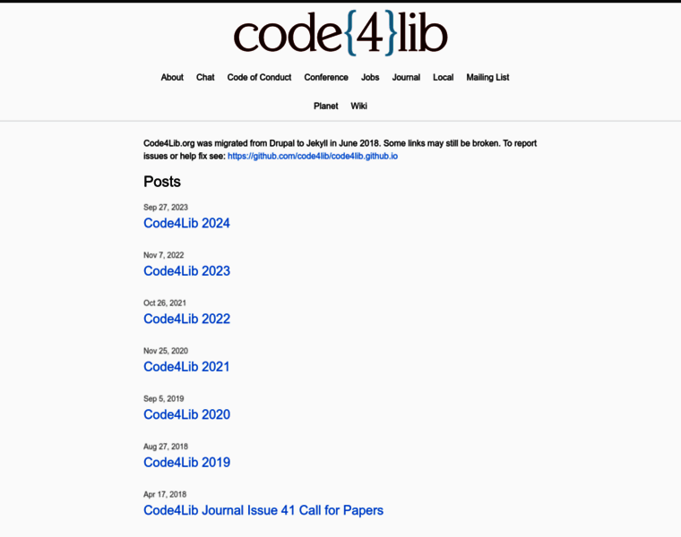 Code4lib.org thumbnail