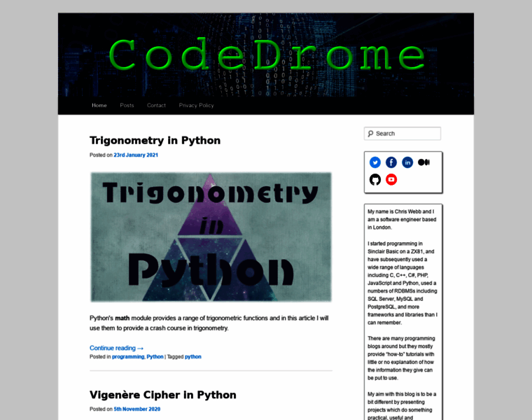 Codedrome.com thumbnail