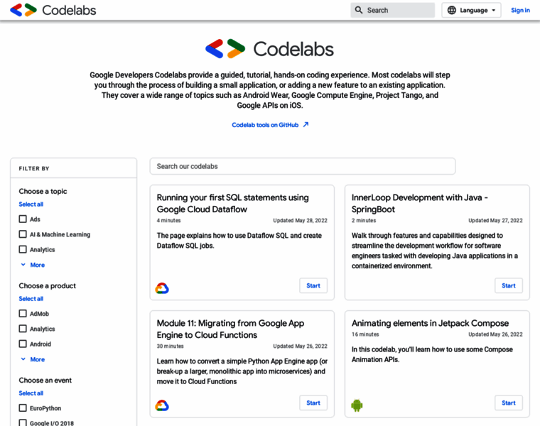 Codelabs.developers.google.com thumbnail