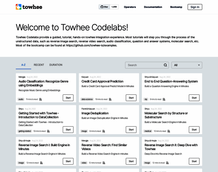 Codelabs.towhee.io thumbnail