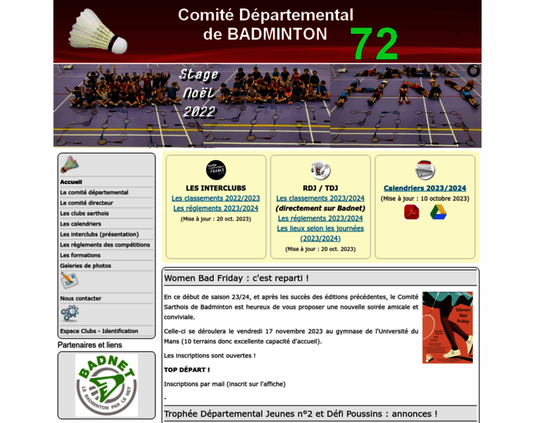 Codep72-badminton.fr thumbnail