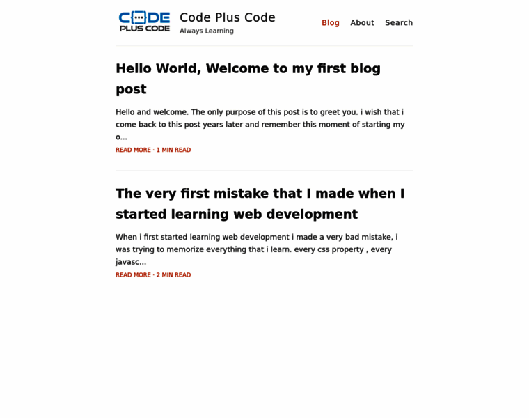Codepluscode.com thumbnail