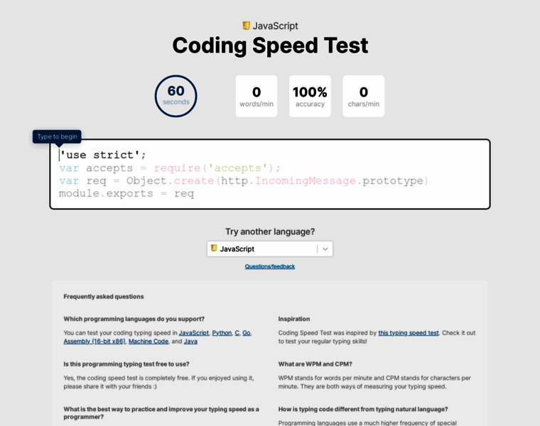 Codingspeedtest.com thumbnail