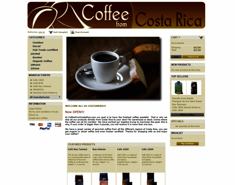 Coffeefromcostarica.com thumbnail