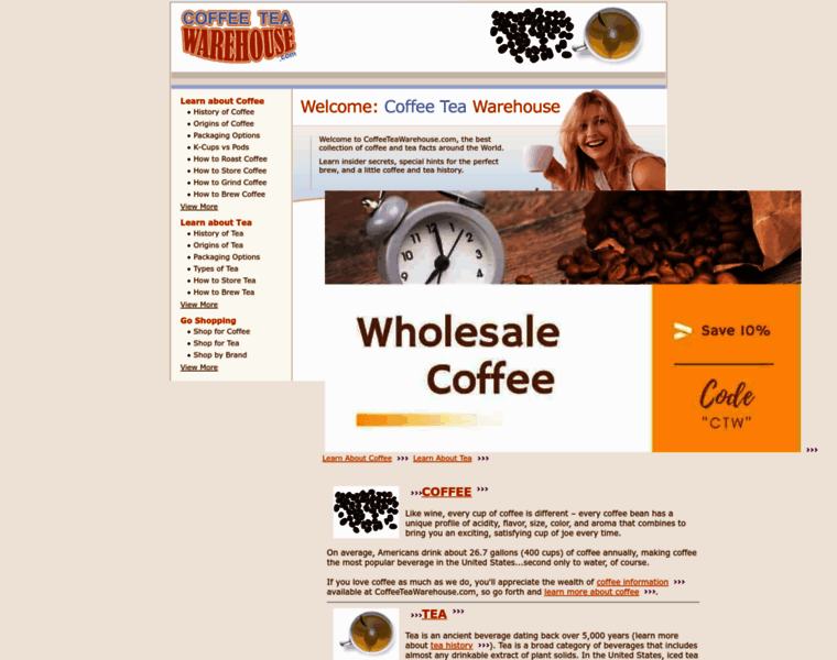 Coffeeteawarehouse.com thumbnail