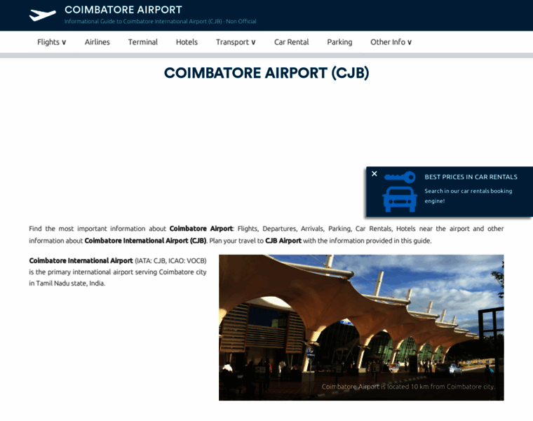 Coimbatoreairport.com thumbnail