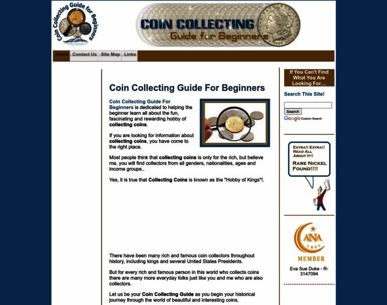 Coin-collecting-guide-for-beginners.com thumbnail