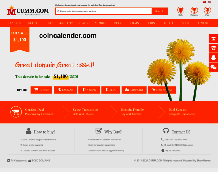 Coincalender.com thumbnail
