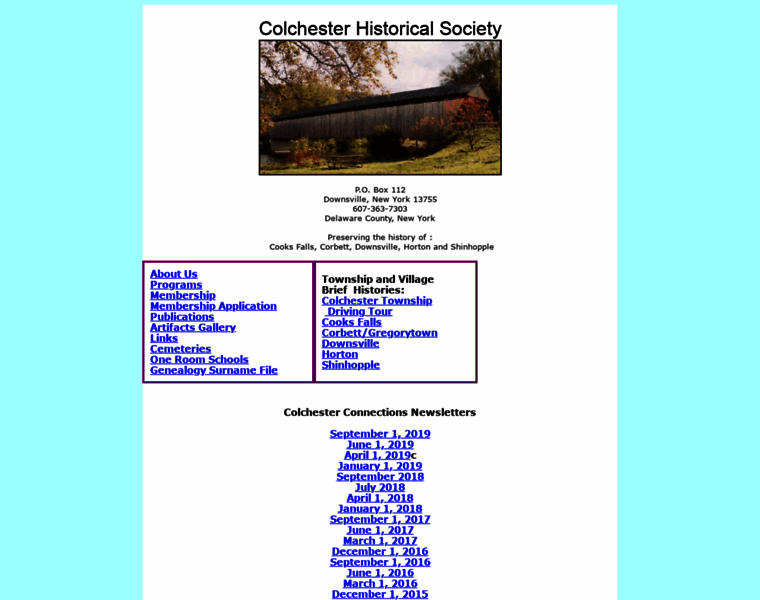 Colchesterhistoricalsociety.org thumbnail