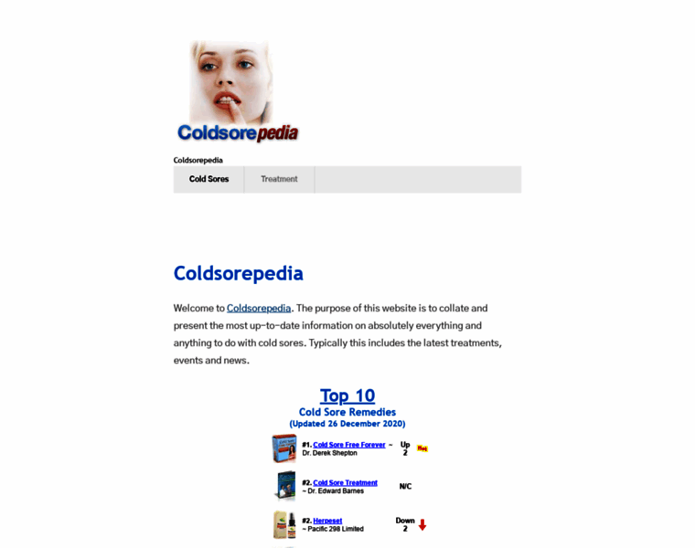 Coldsorepedia.com thumbnail