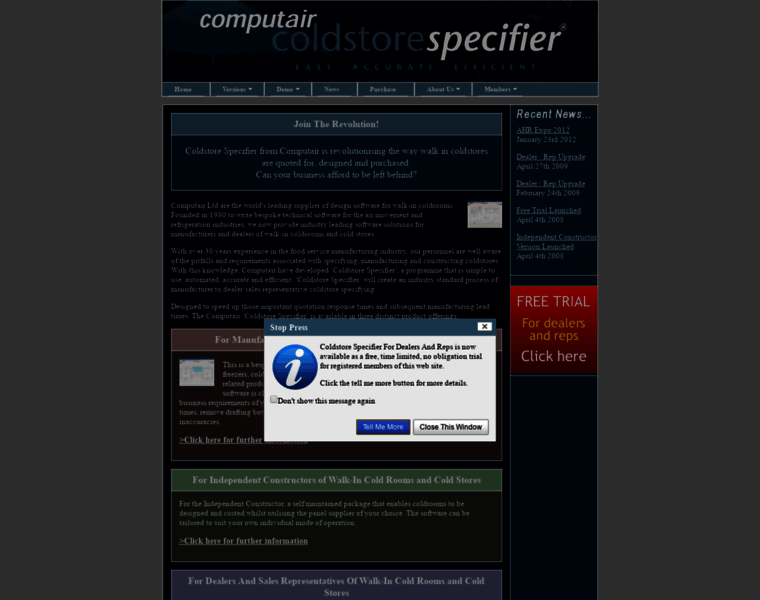 Coldstore-specifier.com thumbnail