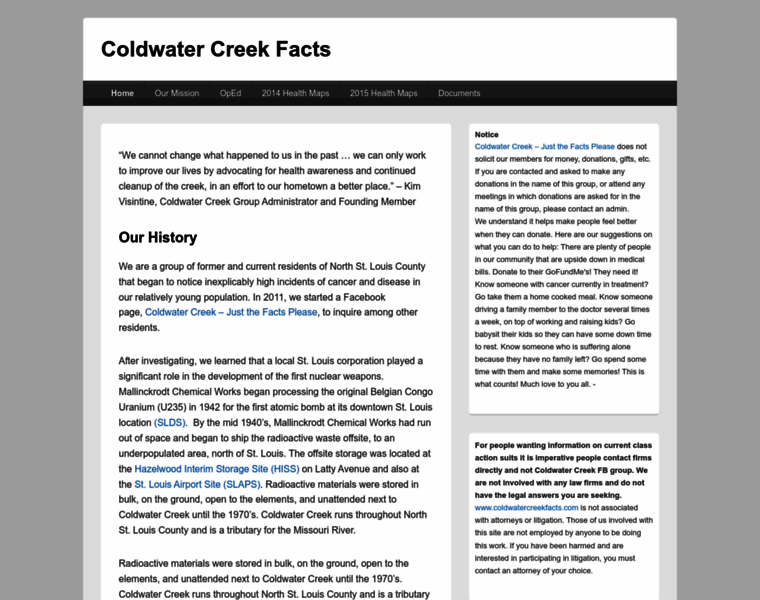 Coldwatercreekfacts.com thumbnail