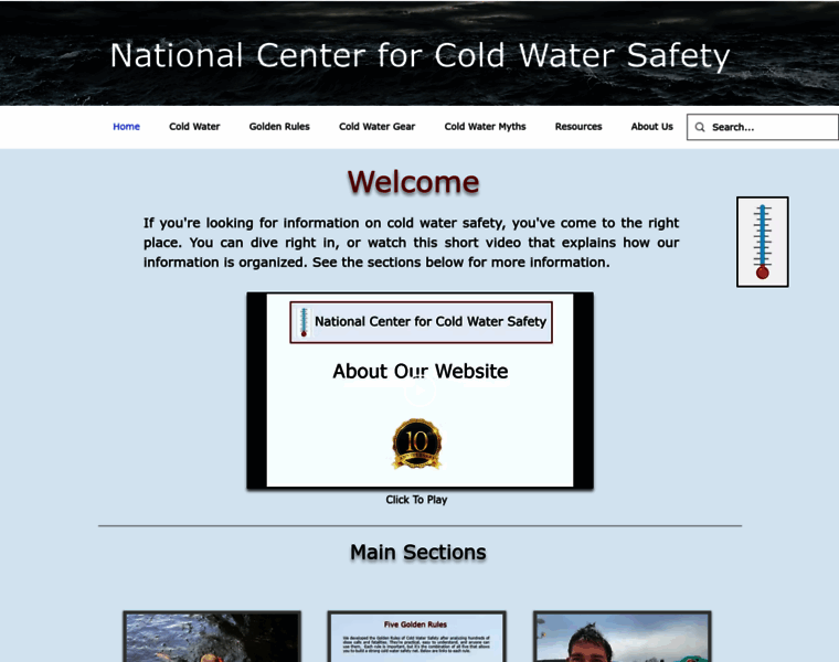Coldwatersafety.org thumbnail