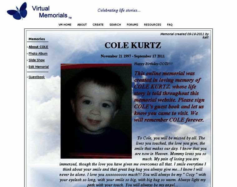 Cole-kurtz.virtual-memorials.com thumbnail