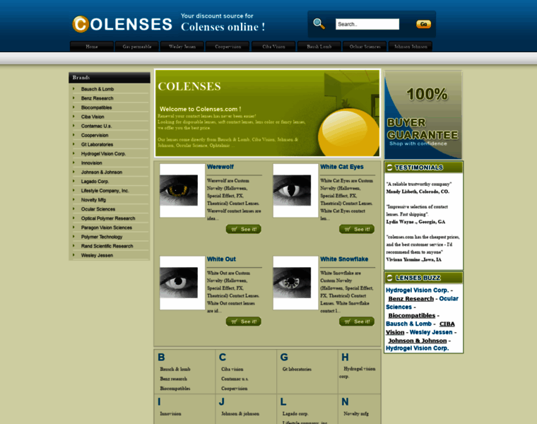 Colenses.com thumbnail