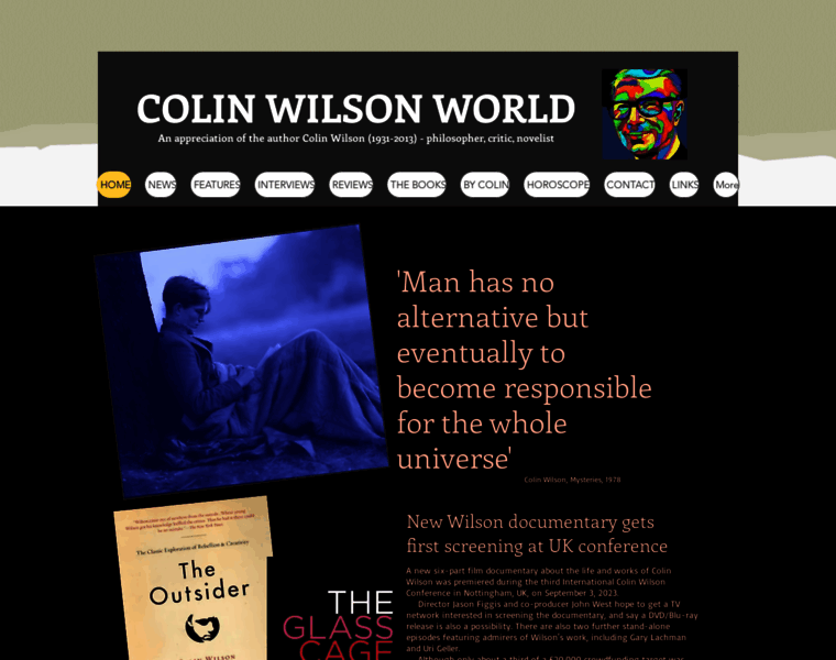 Colinwilsonworld.net thumbnail