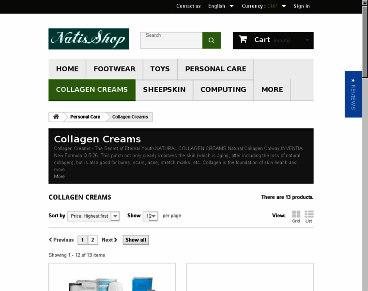 Collagen-creams.co.uk thumbnail